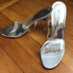 Michael Kors rhinestone strappy heels
